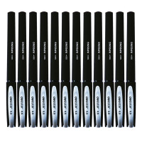 得力(deli)S30中性笔 黑色12支/盒 0.5mm笔 商务签字笔 水笔 黑笔 碳素笔 办公用品 学生文具 笔类 黑色