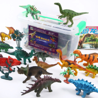 乐缔LERDER儿童恐龙玩具套装侏罗纪公园动物模型玩具霸王龙大3-6周岁 儿童礼物24种恐龙模型+6棵树+恐龙书