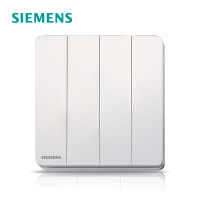 西门子(SIEMENS)开关插座 睿致钛银系列四开单控5TA81423NC02 睿致银 四开单控