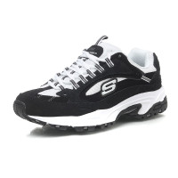 SKECHERS斯凯奇男鞋休闲鞋2017新款百搭舒适复古厚底运动鞋999688 黑色 41码