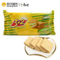 康师傅3+2胚芽苏打夹心饼干绿豆味300g