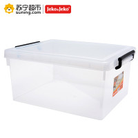 JEKO&JEKO 塑料加固加厚透明整理箱25L儿童衣服收纳箱玩具零食收纳盒卡式储物箱 SWB-5290 透明
