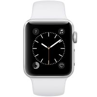 Series3 42毫米（MQL32CH/A）银色铝金属表壳搭配白金配黑色Nike运动表带 GPS