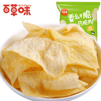 【百草味-山药片45g】即食锅巴好吃的薯片特产吃货零食（香葱味）