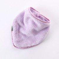 卡伴Curbblan婴儿三角巾宝宝口水巾按扣头巾1-2岁围嘴婴儿用品22*42cm 熏衣紫
