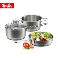菲仕乐（Fissler）EM0831603000 汤锅奶锅平底煎锅不锈钢小锅具套装