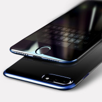 倍思(Baseus)苹果7/8 Plus钢化玻璃贴膜iPhone8P/7P PET软边3D弧形膜0.23mm苹果钢化膜 5.5英寸黑边