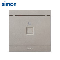 simon西蒙开关插座面板i3电脑信息插座86型网络网线面板香槟金315218-44 i3香槟金 电脑插座