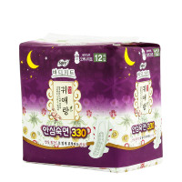 贵爱娘无荧光剂中草药卫生巾33cm夜用 12片