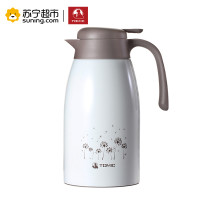 特美刻不锈钢保温壶家用保温热水瓶大容量水杯真空保暖壶开水瓶 白色