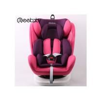 REEBABY瑞贝乐汽车儿童旋转安全座椅ISOFIX接口 0-12岁婴儿宝宝可躺 正反双向 0-36KG可使用 珊瑚粉