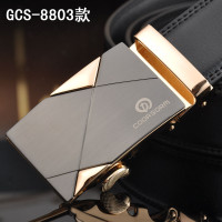 新款男士真皮皮带二层牛皮自动扣皮带商务休闲潮流腰带男 R752【黑色】115cm