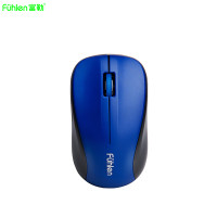 富勒（Fuhlen）M75蓝色无线静音鼠标
