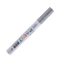 得力S558 油漆笔 油性补漆笔签到笔 黑色白色轮胎笔马克笔记号笔 白色