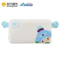 睡眠博士(AiSleep) 儿童枕头记忆枕2-6-8岁学生枕头四季卡通记忆棉枕头 枕芯50*30*2.5/3.5cm 天蓝色 1.5m床