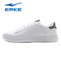 鸿星尔克(ERKE)新品男士滑板鞋绿尾小白鞋防滑耐磨低帮系带时尚百搭男子板鞋51118201056 正白/暗绿 39码