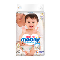尤妮佳皇家 Moony Natural 大号婴儿纸尿裤L号L54片 (9kg-14kg)