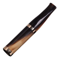 大将军牦牛角烟嘴 粗细烟两用 双重过滤器组合烟具 循环短芯过滤咀 NJ38