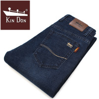 金盾(KIN DON)新款牛仔裤男冬季厚款微弹力修身休闲裤男青年裤子男直筒长裤装男士牛仔裤 金盾t301-1浅蓝色 30(2尺3)