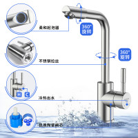 箭牌卫浴(ARROW)厨房水龙头 不锈钢龙头洗菜盆冷热水龙头可旋转水槽龙头 ARROW单把单孔厨用龙头AE4555