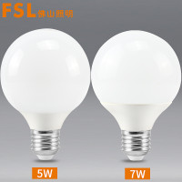 FSL佛山照明 LED光源5-9W灯泡E27大螺口螺旋龙珠大角度发光面球泡灯家用节能灯冷光(5000K以上) 龙珠泡E27螺口7W白光 其他
