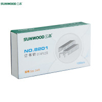 三木(SUNWOOD) 8201订书针0012号订书针24/6通用订书针统一金属材质订书针1000枚/盒10盒