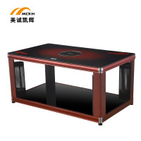 K3-138C2（红木立柱+渐变红）电炉茶几