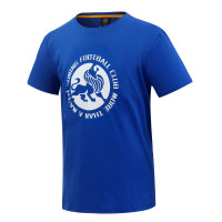 苏宁足球俱乐部棉质休闲新品短袖印花图案助威系列文化衫男士T恤 蓝色 L
