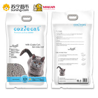 COZIE CAT膨润土猫砂结团猫砂无尘猫砂无香型吸水防臭10L大包装（小球砂）