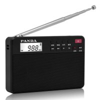 熊猫(PANDA) 6207两波段FM收音机 插卡便携老人充电MP3播放器 小音箱 黑色 1台