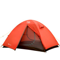 牧高笛 户外双人双层防风家庭休闲登山露营帐篷 T2玻杆 MZ117026 多色