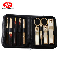 韩国777(THREE SEVEN)指甲刀套装家用指甲剪挖耳勺指甲锉修脚刀修甲美甲工具套装金配件