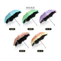 天堂伞蕾丝遮阳伞30022 红色