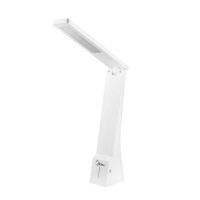 美的(Midea)LED护眼台灯 学生卧室学习充电式台灯 可触控折叠 光源值0-5W自然光(3300-5000K) 9档调光-充插两用-珍珠白