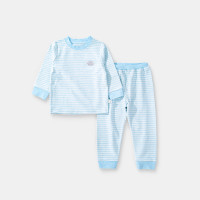 优简宝宝秋装套装1-3岁婴儿衣服小孩分身套装宝宝秋冬2件套 蓝色 100cm