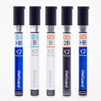 日本ZEBRA斑马自动铅笔笔芯P-LD10活动铅芯2B不易断芯0.7/0.5/0.3 深蓝色