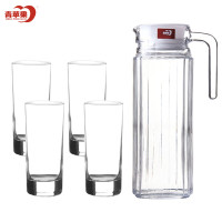 青苹果单层玻璃水杯凉水壶冷水壶套装家用5件套EH1003-2-ES5004/L5 5件套EH1004-2-ES1004/L5