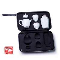 甲骨四堂 旅行功夫茶具泡茶套装 茶壶*1 茶杯*2 茶罐*1 简易便携 办公室户外均可使用