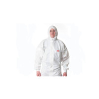 3M 4545白色带帽连体防化服4545-L