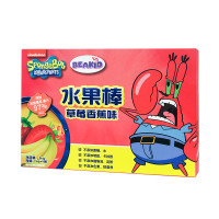 beakid 美国海绵宝宝固体果泥水果棒草莓香蕉味40g-盒装 零食点心