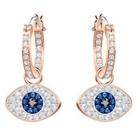 [直营]施华洛世奇(SWAROVSKI) 2018 DUO 恶魔之眼耳环简约气质女士耳坠耳饰 人造水晶 送恋人 恶魔之眼耳环5425857