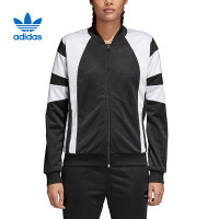 胜道阿迪达斯adidas三叶女子EQT运动外套黑白夹克拉链棒球服CD6888 黑色 S