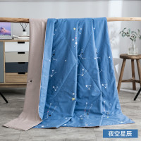太湖雪100%桑蚕丝被 可水洗蚕丝 夏凉被 薄被子 空调被 全棉斜纹面料 双人尺寸 几何抽象图案蚕丝被子 2019新花色 夜空星辰 200×230cm