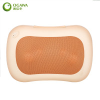 奥佳华（OGAWA）无线按摩枕 OG-2028颈椎按摩枕颈部腰部按摩按摩器家用车载颈肩按摩枕器 小方糖 充电版 米色