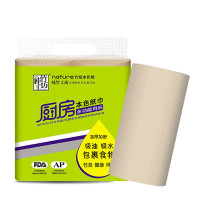 纯竹工坊 厨房纸 200g*8卷整箱 竹浆本色纸巾 厚实吸油锁水可包裹食物