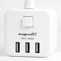 良工（lengon）Q604U3 1转4 3USB 电源接口1.68米加粗延长线魔方插座电源插排插线板转换器旅游旅行装备