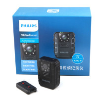 飞利浦（PHILIPS）VTR8100 128G+遥控器 2000万像素150°广角1080P红外夜视摄像记录仪取证执法