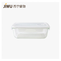 极物 840ml 19.5*13.5*6.8cm 高硼硅玻璃保鲜盒 无隔层饭盒(计价单位:个) 白色