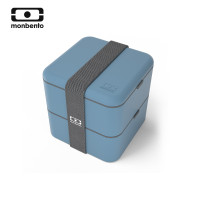 法国(monbento )饭盒MB Square 上班族饭盒学生带盖塑料微波炉ins网红便当盒 静谧牛仔