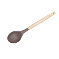 Carote硅胶铲子不粘锅专用炒菜铲厨房汤勺硅胶锅铲 灰色木柄密更